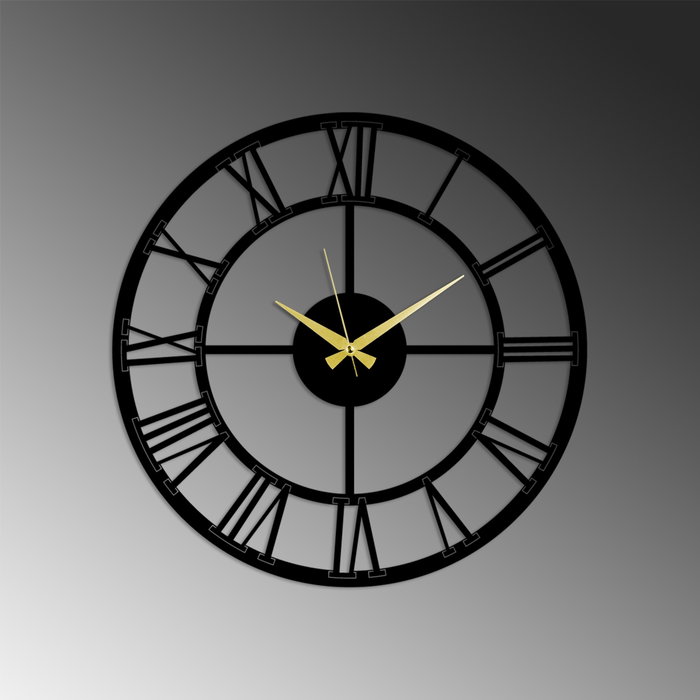 Wallity Pari Reloj de Pared Decorativo de Metal Negro Wallity Pari Reloj de Pared Decorativo de Metal Negro